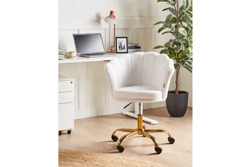 Kontorstol Monticello Hvitt/gull/svart - Hvitt/gull/svart - Møbler - Stoler - Kontorstol & skrivebordsstol