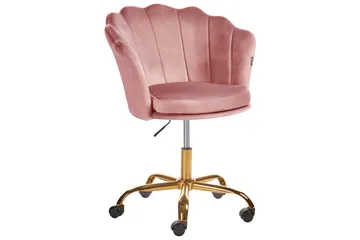 Kontorstol Monticello Rosa/gull/svart - Rosa/gull/svart - Møbler - Stoler - Kontorstol & skrivebordsstol