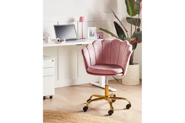 Kontorstol Monticello Rosa/gull/svart - Rosa/gull/svart - Møbler - Stoler - Kontorstol & skrivebordsstol