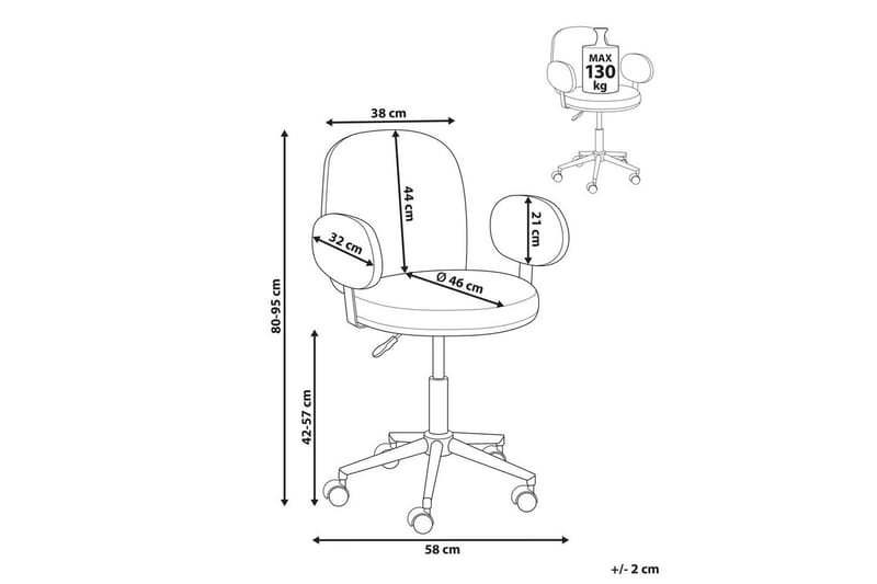 Kontorstol Moraga Grønn/svart - Grønn/svart - Møbler - Stoler - Kontorstol & skrivebordsstol