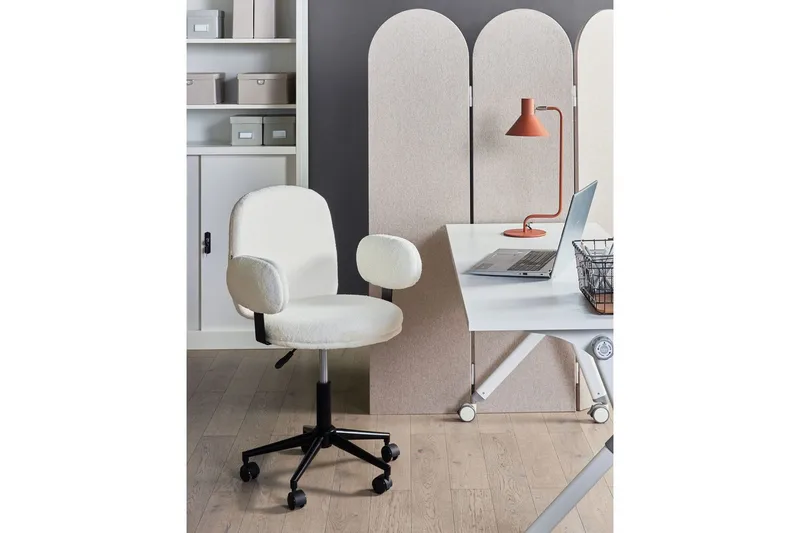 Kontorstol Moraga Hvit/Svart - Hvit/Svart - Møbler - Stoler - Kontorstol & skrivebordsstol