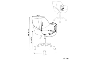 Kontorstol Newdale Lysebrun - Lysebrun - Møbler - Stoler - Kontorstol & skrivebordsstol