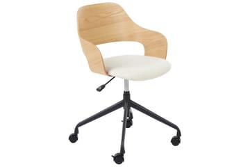 Kontorstol Novato - Lyst tre, beige - Møbler - Stoler - Kontorstol & skrivebordsstol