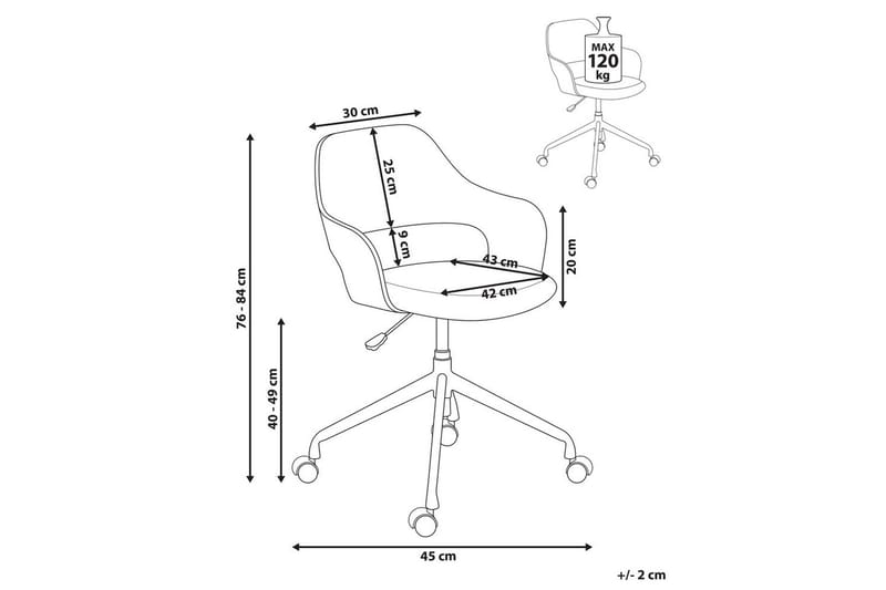 Kontorstol Novato - Lyst tre, beige - Møbler - Stoler - Kontorstol & skrivebordsstol