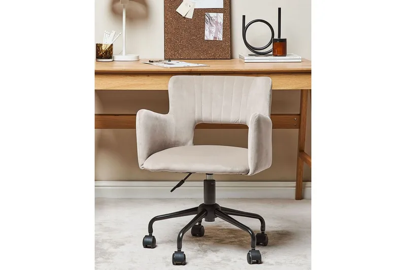 Kontorstol Sanilac Beige/Grå/Svart - Beige/Grå/Svart - Møbler - Stoler - Kontorstol & skrivebordsstol