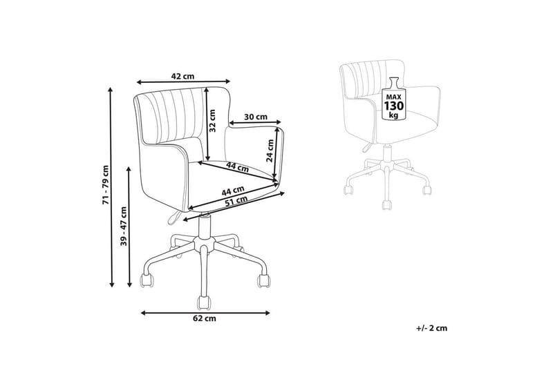 Kontorstol Sanilac Blå - Blå - Møbler - Stoler - Kontorstol & skrivebordsstol