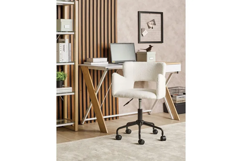 Kontorstol Sanilac Hvit/Svart - Hvit/Svart - Møbler - Stoler - Kontorstol & skrivebordsstol