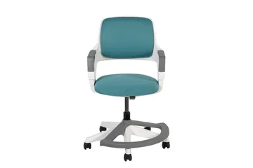 Barnestol ROOKEE i 4-14 år 64x64xH76-93 blå / hvit - Møbler - Barnemøbler - Barnestol - Skrivebordstol barn