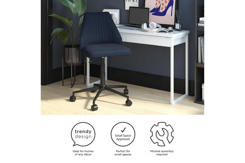 Brittany Kontorstol Marineblå - Novogratz - Møbler - Stoler - Kontorstol & skrivebordsstol