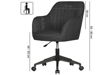 Daquavious Kontorstol - Svart - Møbler - Stoler - Kontorstol & skrivebordsstol