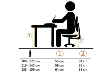 Handerson Skrivebordstol for Barn - Blå - Møbler - Barnemøbler - Barnestol - Skrivebordstol barn