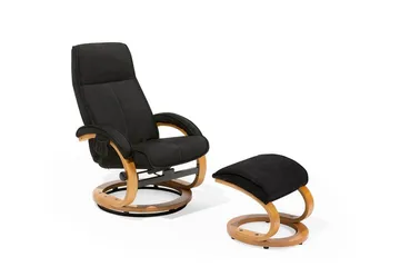 Hero Hvilstol med fotskammel - Svart - Møbler - Stoler - Lenestoler - Massasjestol