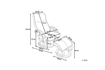 Hero Hvilstol med fotskammel - Svart - Møbler - Stoler - Lenestoler - Massasjestol