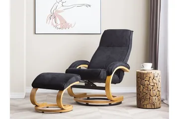 Hero Hvilstol med fotskammel - Svart - Møbler - Stoler - Lenestoler - Massasjestol