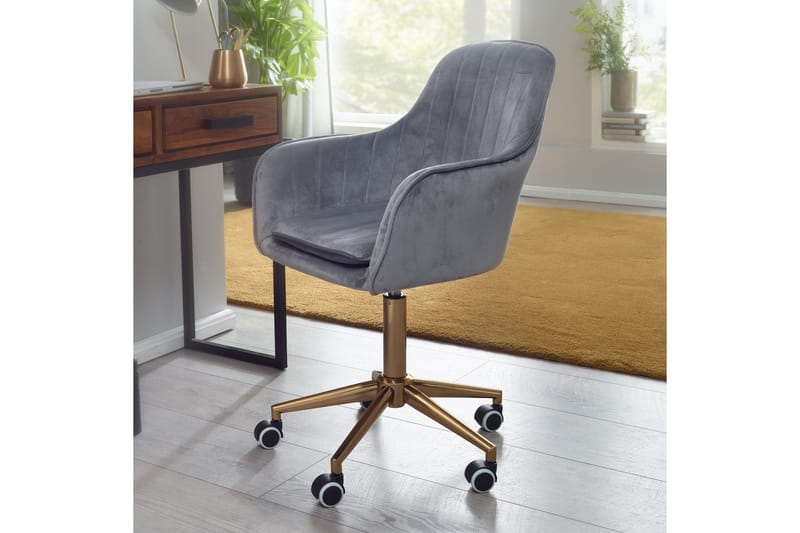 Hubdam kontorstol - Grå/Sølv - Møbler - Stoler - Kontorstol & skrivebordsstol