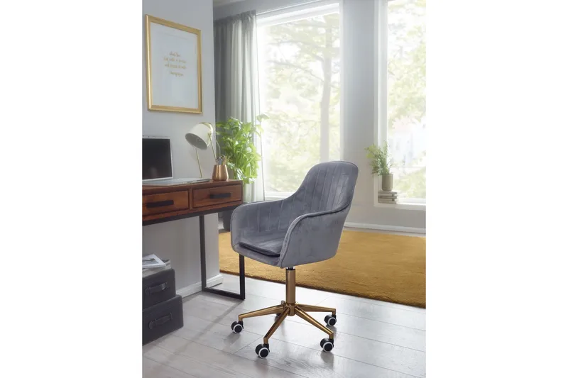 Hubdam kontorstol - Grå/Sølv - Møbler - Stoler - Kontorstol & skrivebordsstol