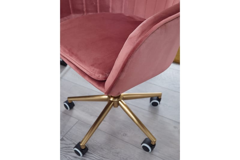 Hubdam kontorstol - Rosa/Gull - Møbler - Stoler - Kontorstol & skrivebordsstol