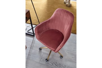 Hubdam kontorstol - Rosa/Gull - Møbler - Stoler - Kontorstol & skrivebordsstol