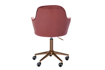 Hubdam kontorstol - Rosa/Gull - Møbler - Stoler - Kontorstol & skrivebordsstol