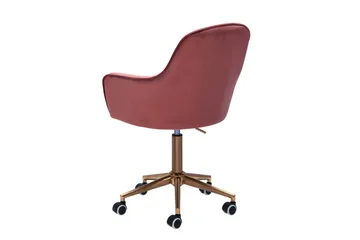 Hubdam kontorstol - Rosa/Gull - Møbler - Stoler - Kontorstol & skrivebordsstol