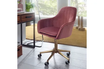 Hubdam kontorstol - Rosa/Gull - Møbler - Stoler - Kontorstol & skrivebordsstol