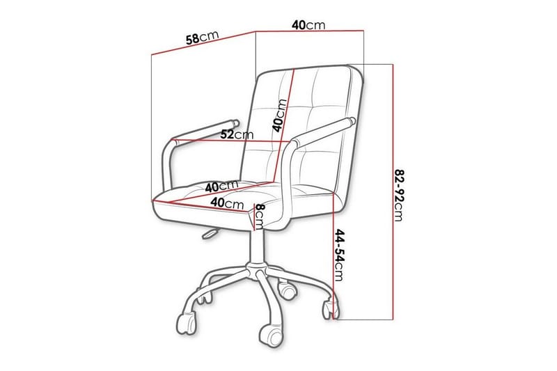 Kintore Kontorsstol Black - Møbler - Stoler - Kontorstol & skrivebordsstol