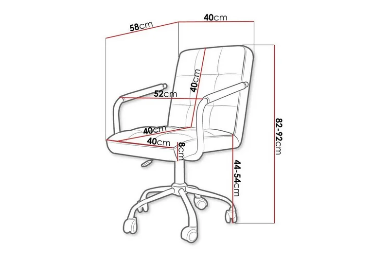 Kintore Kontorsstol Black - Møbler - Stoler - Kontorstol & skrivebordsstol