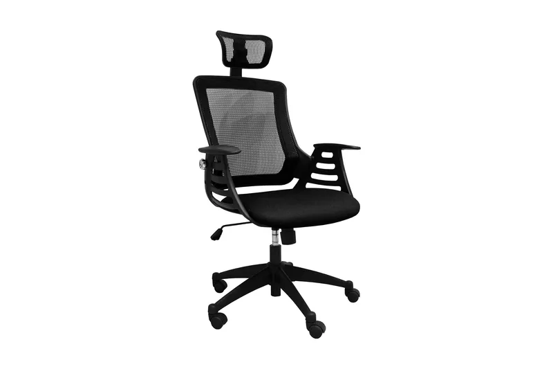 Kontorstol Merano Nakkestøtte 645x49x96-103 Svart, Svart/Grå