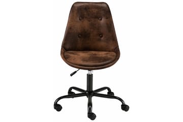 Kontorstol Weston Kunstlær - Brun|Metall - Møbler - Stoler - Kontorstol & skrivebordsstol