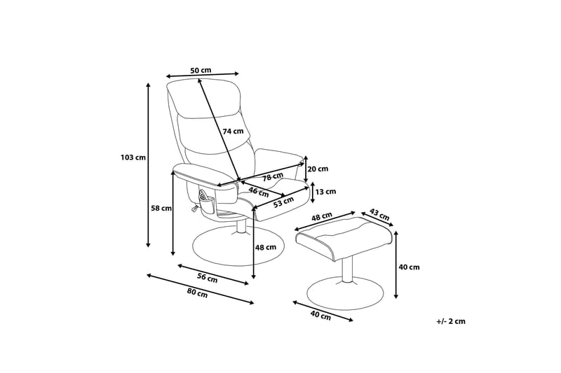 Legend Hvilstol med fotskammel - Grå - Møbler - Stoler - Lenestoler - Massasjestol