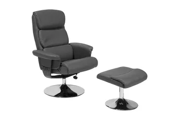 Legend Hvilstol med fotskammel - Grå - Møbler - Stoler - Lenestoler - Massasjestol