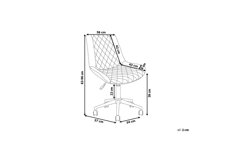 Maribel Kontorstol - Grå - Møbler - Stoler - Kontorstol & skrivebordsstol