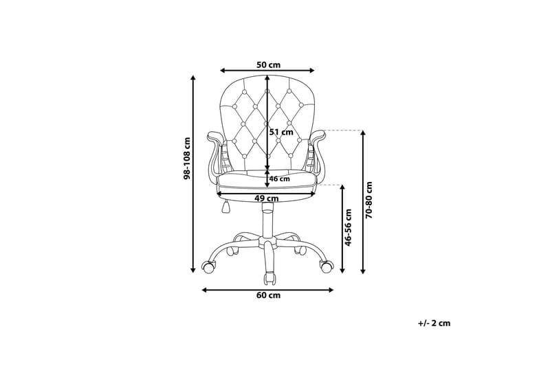 Princess Kontorstol - Rosa - Møbler - Stoler - Kontorstol & skrivebordsstol