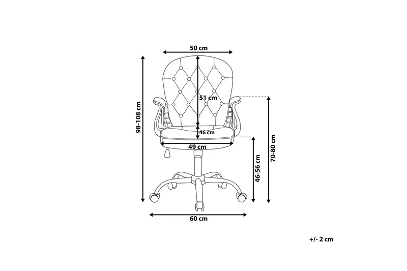 Princess Kontorstol - Sølv - Møbler - Stoler - Kontorstol & skrivebordsstol