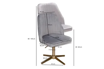 Willowdale kontorstol - Grå / Gull - Møbler - Stoler - Kontorstol & skrivebordsstol