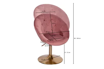 Willowdale kontorstol - Mørkerosa / gull - Møbler - Stoler - Kontorstol & skrivebordsstol
