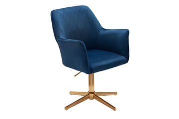 Willowdale kontorstol med armlener - Mørkeblå / gull - Møbler - Stoler - Kontorstol & skrivebordsstol