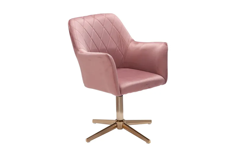 Willowdale kontorstol med armlener, Rosa / Gull