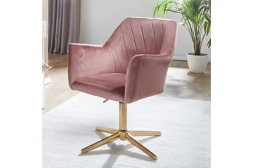Willowdale kontorstol med armlener - Rosa / Gull - Møbler - Stoler - Kontorstol & skrivebordsstol