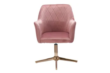 Willowdale kontorstol med armlener - Rosa / Gull - Møbler - Stoler - Kontorstol & skrivebordsstol