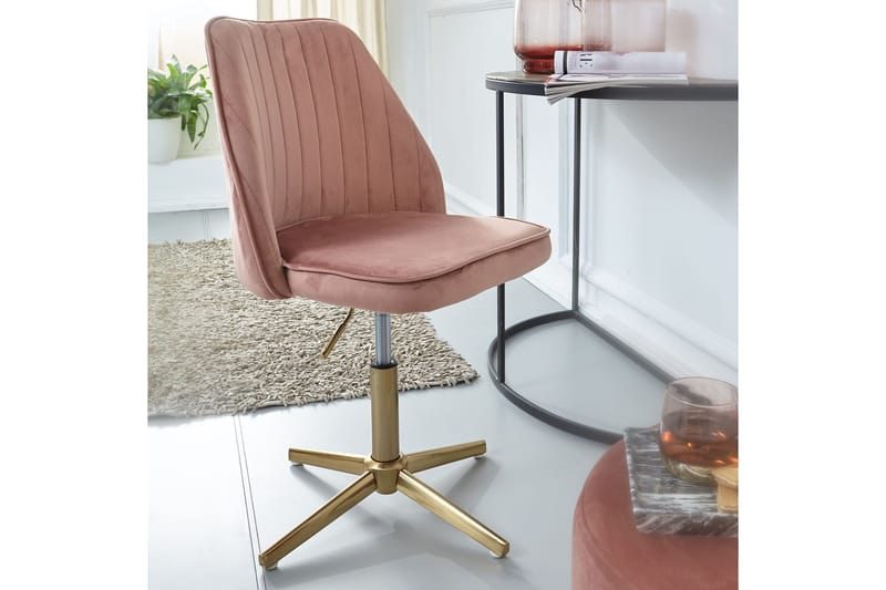 Willowdale kontorstol - Rosa / Gull - Møbler - Stoler - Kontorstol & skrivebordsstol