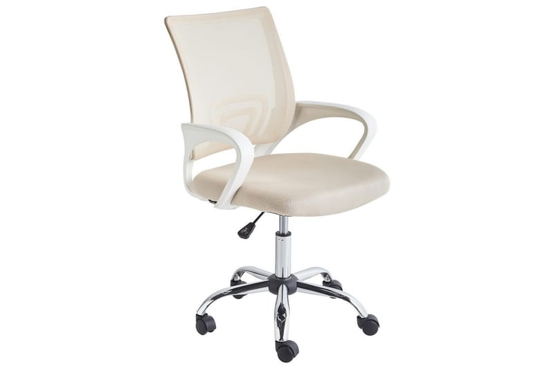 Kontorstol Solid - Beige, Sølv, Hvit - Møbler - Stoler - Kontorstol & skrivebordsstol