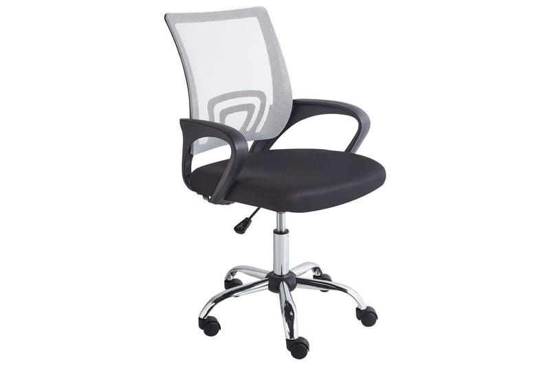 Kontorstol Solid, Svart, hvit, sølv