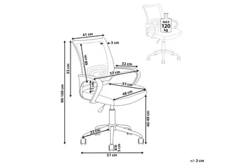 Kontorstol Solid - Svart/hvit/sølv - Møbler - Stoler - Kontorstol & skrivebordsstol