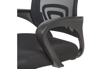 Kontorstol Solid Svart/Sølv - Svart/Sølv - Møbler - Stoler - Kontorstol & skrivebordsstol