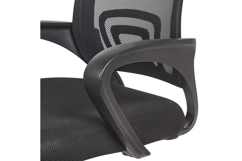 Kontorstol Solid Svart/Sølv - Svart/Sølv - Møbler - Stoler - Kontorstol & skrivebordsstol