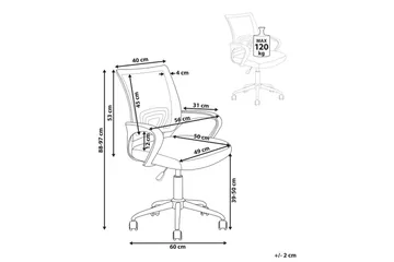 Kontorstol Solid Svart/Sølv - Svart/Sølv - Møbler - Stoler - Kontorstol & skrivebordsstol