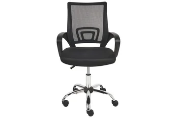 Kontorstol Solid Svart/Sølv - Svart/Sølv - Møbler - Stoler - Kontorstol & skrivebordsstol