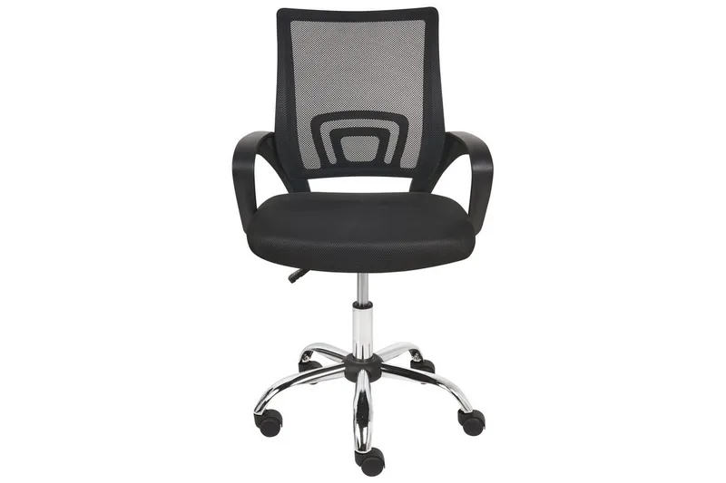 Kontorstol Solid Svart/Sølv - Svart/Sølv - Møbler - Stoler - Kontorstol & skrivebordsstol