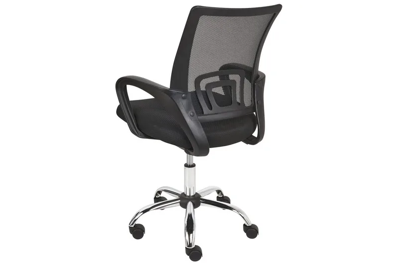 Kontorstol Solid Svart/Sølv - Svart/Sølv - Møbler - Stoler - Kontorstol & skrivebordsstol